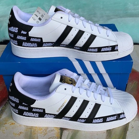 ADIDAS SUPERSTAR FTWWHT/CBLACK/GOLDMT MENS - Picture 5 of 16